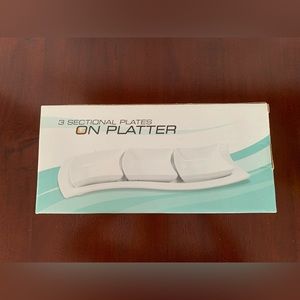 3 Sectional Plates on Platter